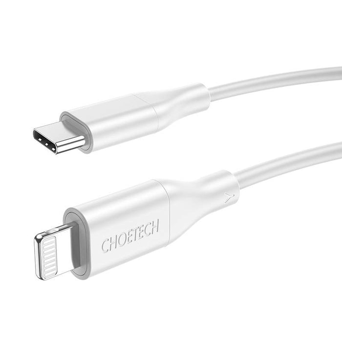 Кабел Choetech IP0040 USB-C към Lightning PD 18/30W 1.2m бял