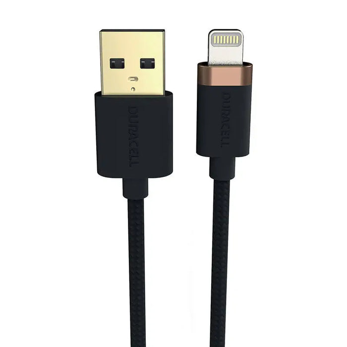 Кабел Duracell USB-C към Lightning 1m черен