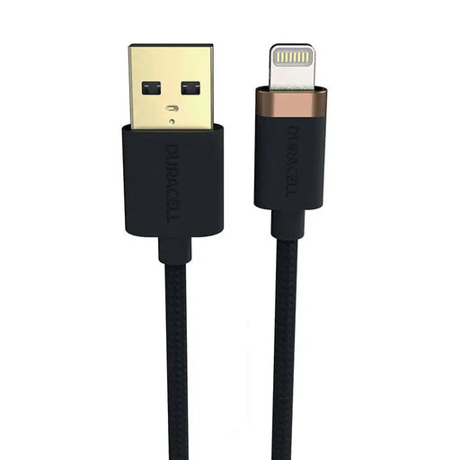 Кабел Duracell USB-C към Lightning 2m черен