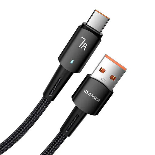 Кабел Essager EXC7A-CG01-P USB / USB-C 100W 1m черен