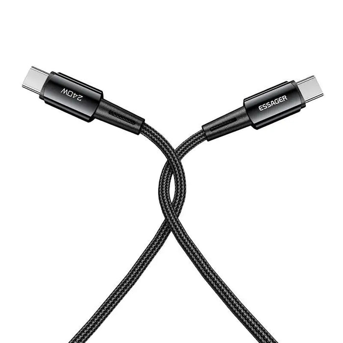 Кабел Essager USB - C към USB - C 240W 1m сив