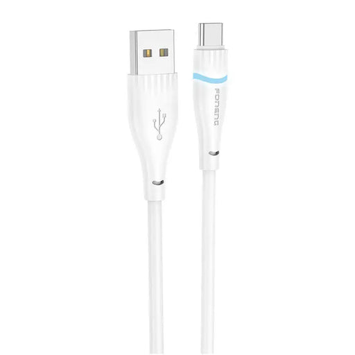 Кабел Foneng X101 USB-A / USB-C 3A 1.2m бял