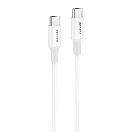 Кабел Foneng X106 60W USB-C / USB-C 1.2m бял