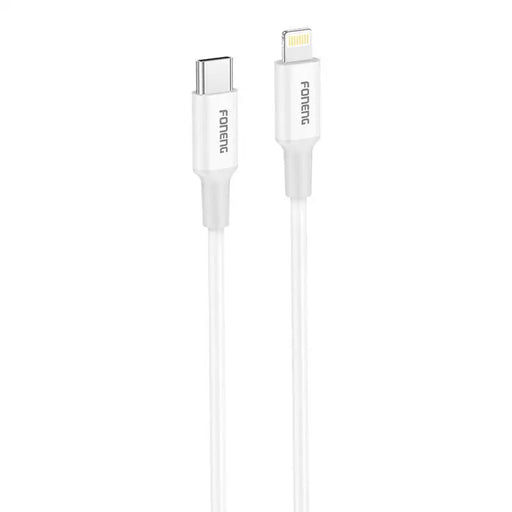 Кабел Foneng X106 USB-C / Lightning PD27W 1,2m бял