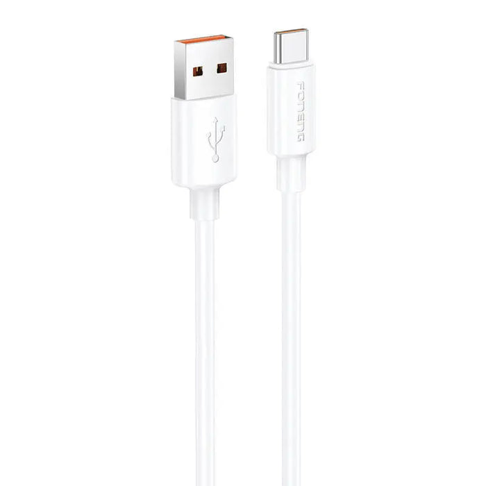 Кабел Foneng X108 USB-A / USB-C 3A 1m бял