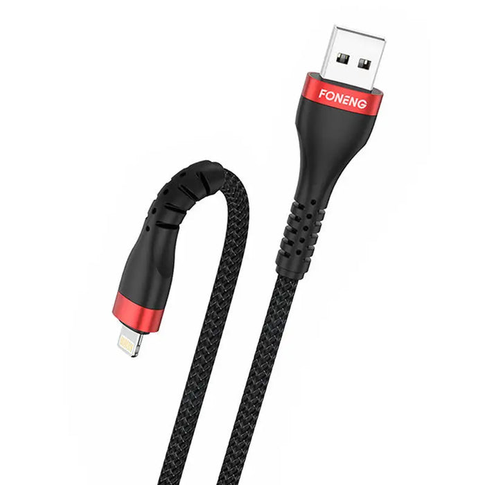 Кабел Foneng X82 USB към Lightning 3A 1m черен