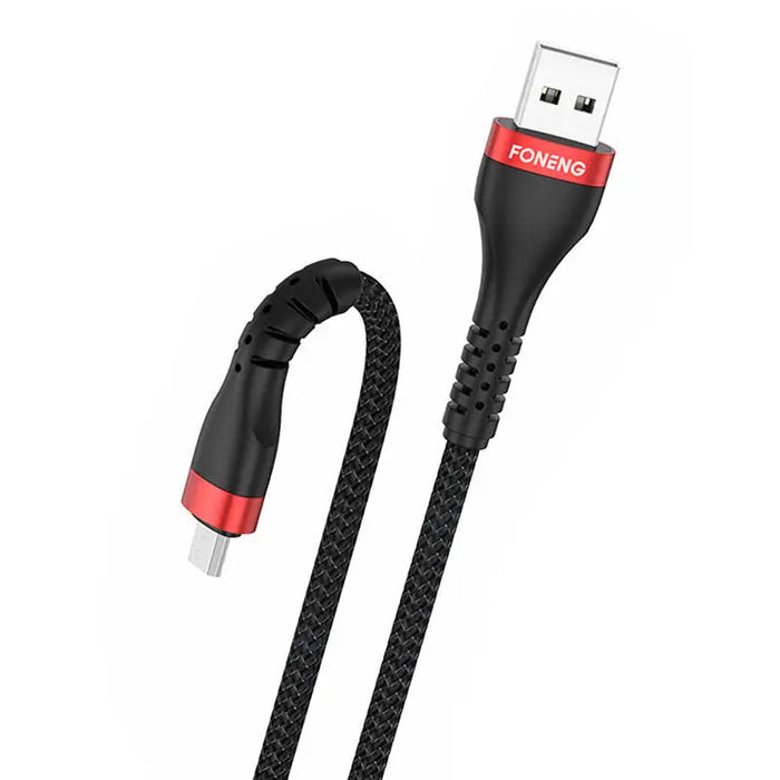 Кабел Foneng X82 USB към Micro - USB 3A 1m черен