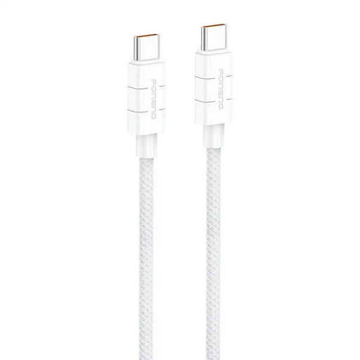 Кабел Foneng XS02 60W USB-C / USB-C 1.2m бял