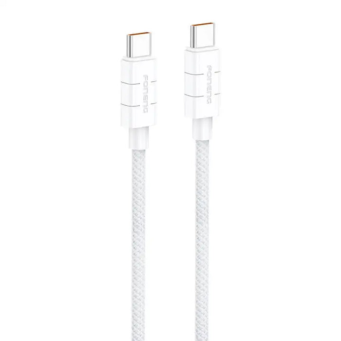 Кабел Foneng XS02 60W USB-C / USB-C 1.2m бял