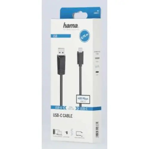 Кабел HAMA USB-C мъжко - USB 2.0 A мъжко