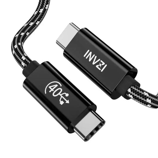 Кабел INVZI INVUSB4 USB-C / USB4.0 Gen3 240W 40Gbps 2m черен