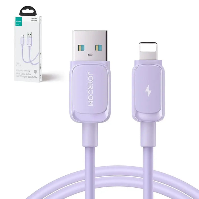 Кабел Joyroom S - AL012A14 USB към Lightning 2.4A 1.2m лилав