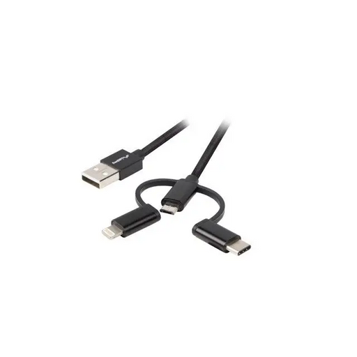 Кабел Lanberg 3in1 USB - A(M) - >USB MICRO(M)