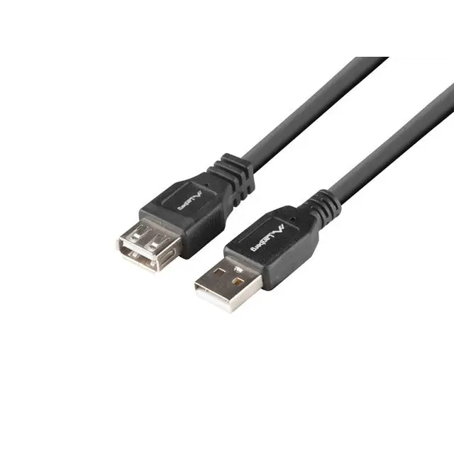 Кабел Lanberg extension cable USB - A M/F 2.0 1.8m box black