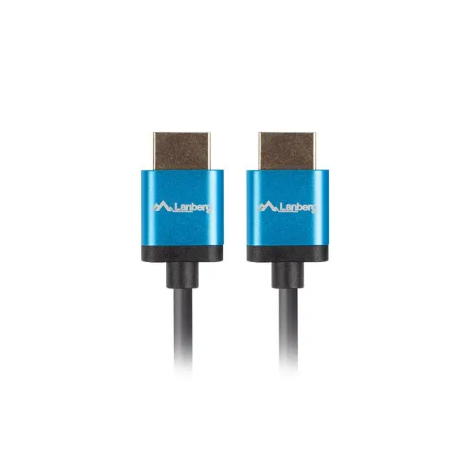 Кабел Lanberg HDMI M/M V2.0 4K cable 0.5m slim