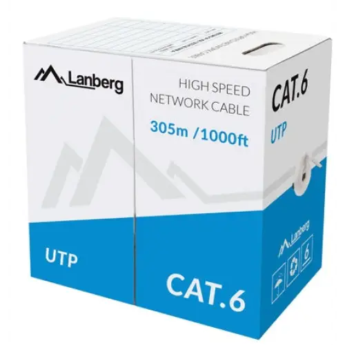 Кабел Lanberg LAN cable UTP CAT.6 305m solid CCA grey