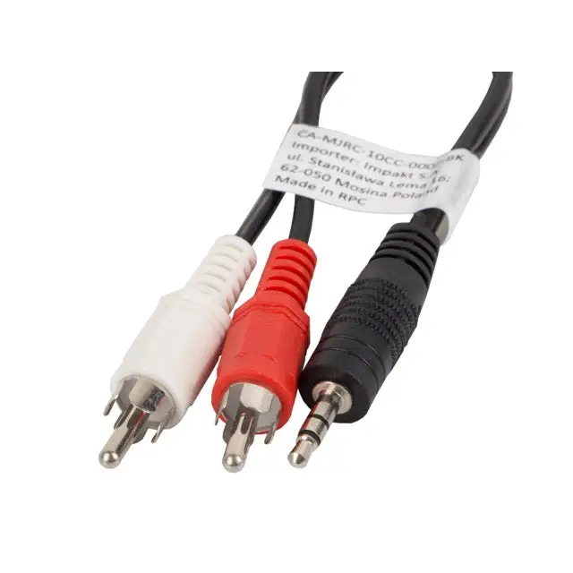 Кабел Lanberg mini jack 3.5mm (M) 3 pin - > 2X RCA