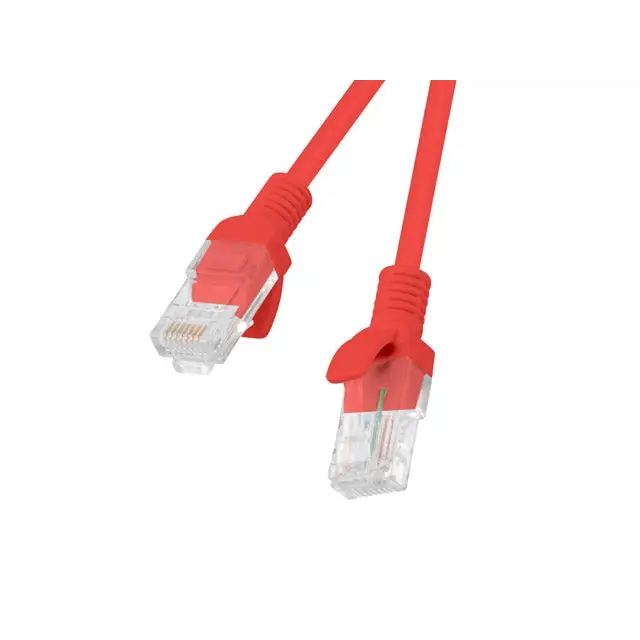 Кабел Lanberg patch cord CAT.5E 0.25m red