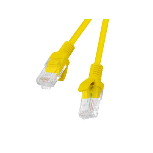 Кабел Lanberg patch cord CAT.5E 0.25m yellow