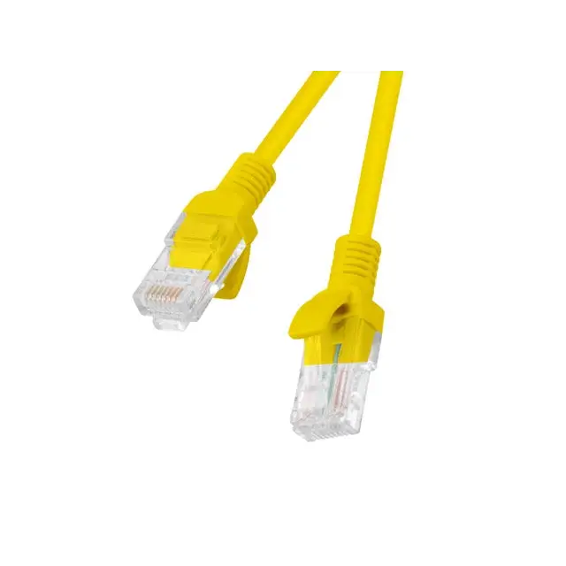 Кабел Lanberg patch cord CAT.5E 0.25m yellow