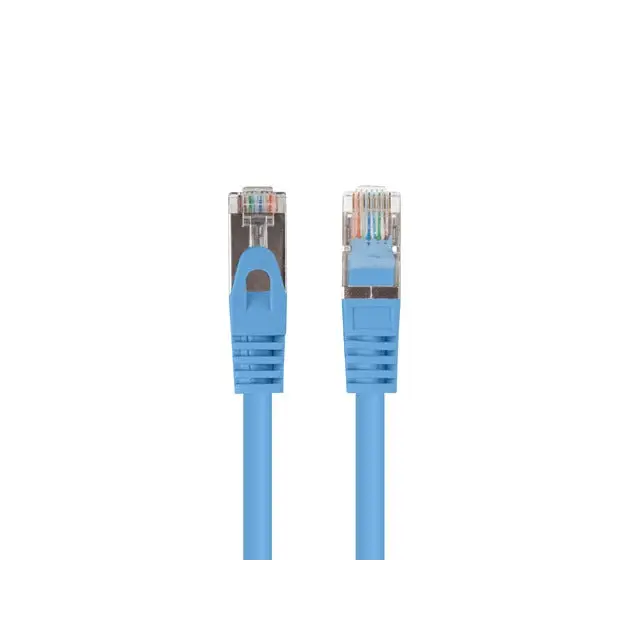 Кабел Lanberg patch cord CAT.6 FTP 1m blue 10 pack