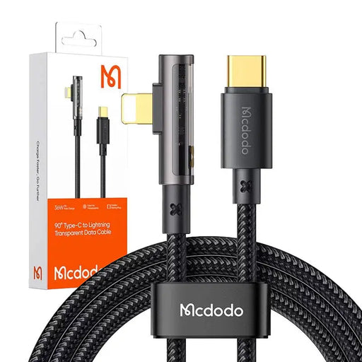 Кабел McDodo CA-3390 36W USB-C / Lightning 1.2m черен