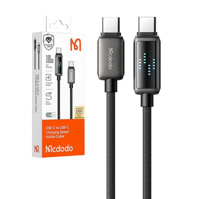 Кабел Mcdodo CA-4250 USB-C / USB-C 100W LED display 1.2m