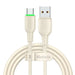 Кабел Mcdodo CA-4750 USB към USB-C с LED светлина 1.2m бежов