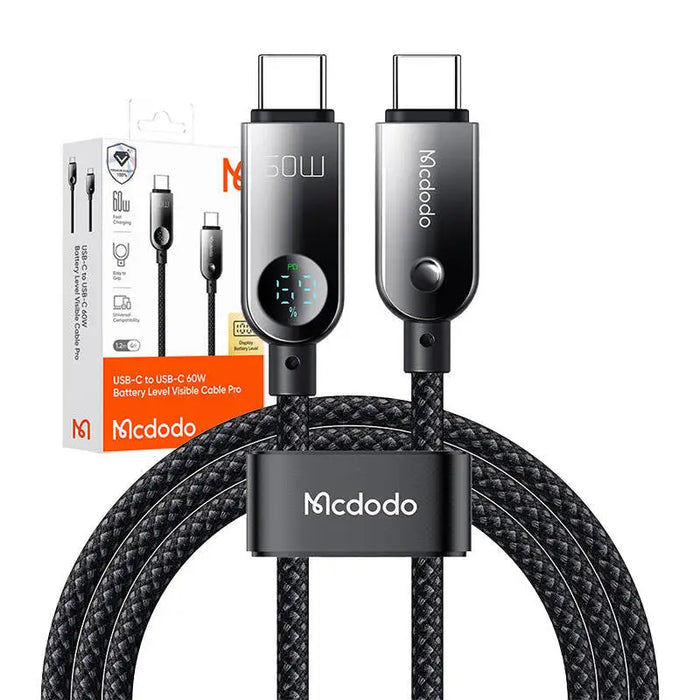 Кабел Mcdodo CA-4780 USB-C / USB-C 60W 1.2m черен