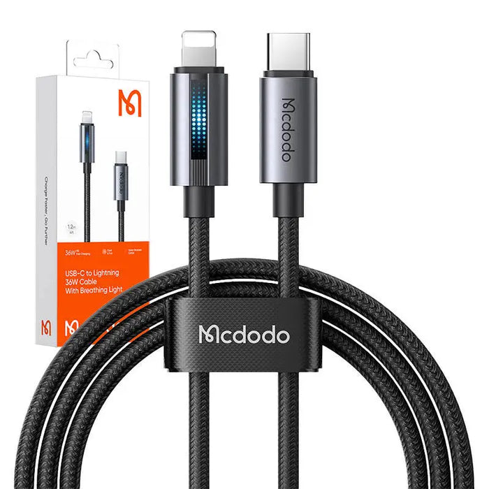 Кабел Mcdodo CA-5710 USB-C / Lightning 36W 1.2m черен