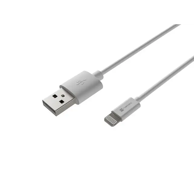 Кабел Natec Lightning (M) -> USB-A (M) 2.0 cable 1m White