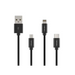 Кабел Natec USB micro(m) + Lightning(m) + USB-C(m)