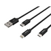 Кабел Natec USB micro(m) + Lightning(m) + USB-C(m)