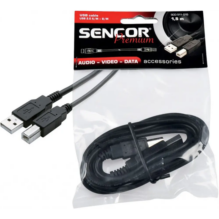 Кабел Sencor SCO 511-030 USB A/M-B/M 3m