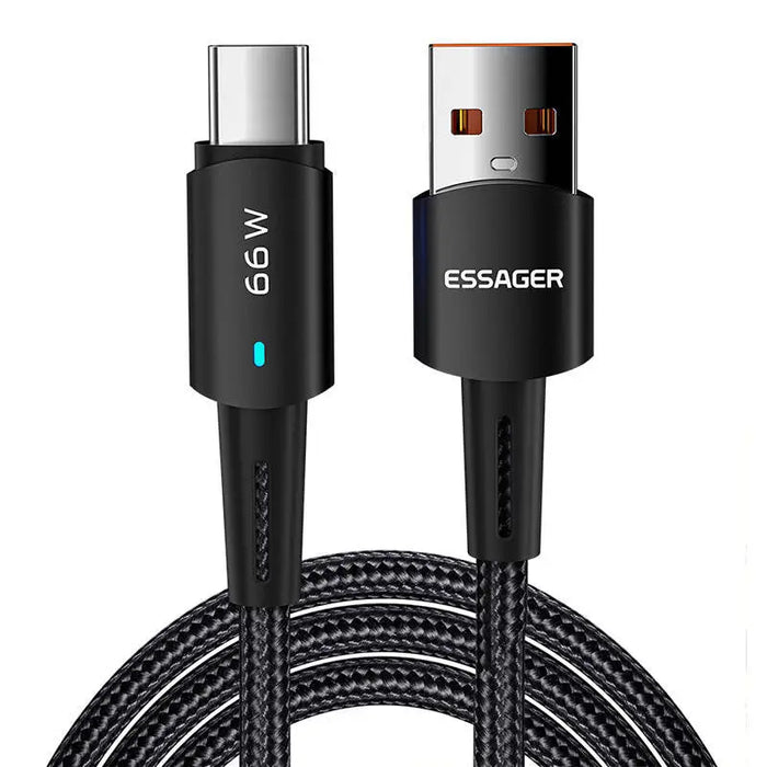 Кабел USB-A / USB-C Essager EXCT-CG01 66W 1m черен