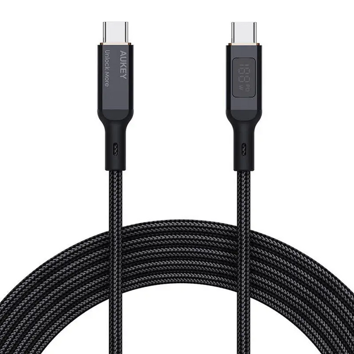 Кабел USB-C / USB-C Aukey CB-MCC101 100W 1m черен