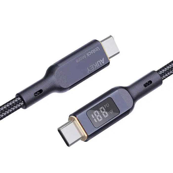 Кабел USB-C / USB-C Aukey CB-MCC101 100W 1m черен