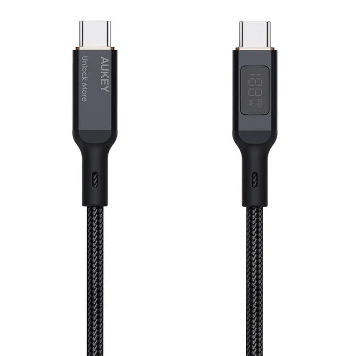 Кабел USB-C / USB-C Aukey CB-MCC101 100W 1m черен