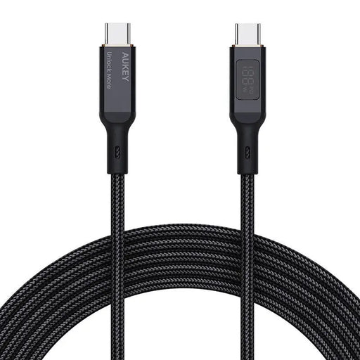 Кабел USB-C / USB-C Aukey CB-MCC102 100W 1.8m черен