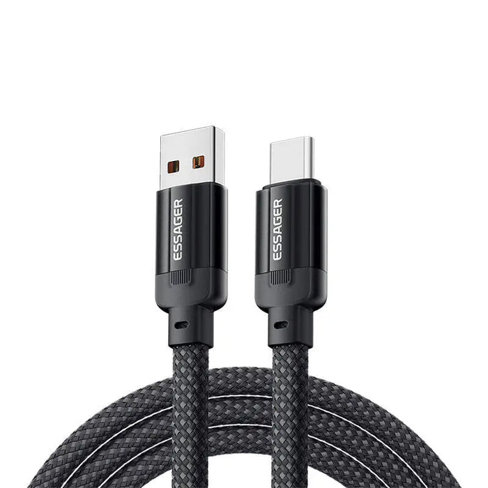 Кабел USB / USB-C Essager EXCT-YS01-P 100W 1m черен