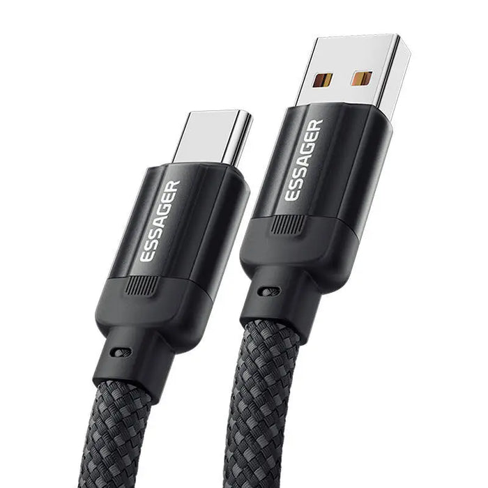 Кабел USB / USB-C Essager EXCT-YS01-P 100W 1m черен