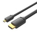 Кабел Vention AGIBH HDMI-D към HDMI-A 4K HD 2m черен