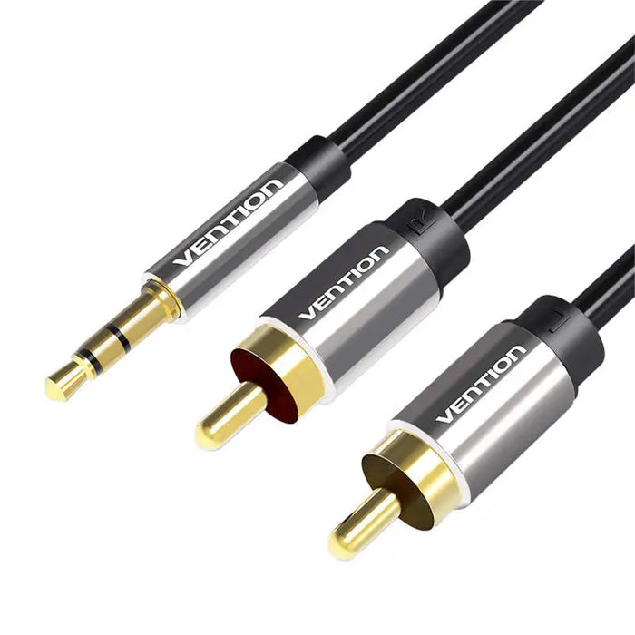 Кабел Vention BCFBF 2x RCA (Cinch) към 3.5mm жак 1m черен