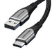 Кабел Vention CODHF USB-A 2.0 към USB-C 3A 1m сив