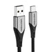 Кабел Vention CODHF USB-A 2.0 към USB-C 3A 1m сив