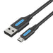 Кабел Vention COLBG USB-A 2.0 към Micro-B 3A 1.5m черен