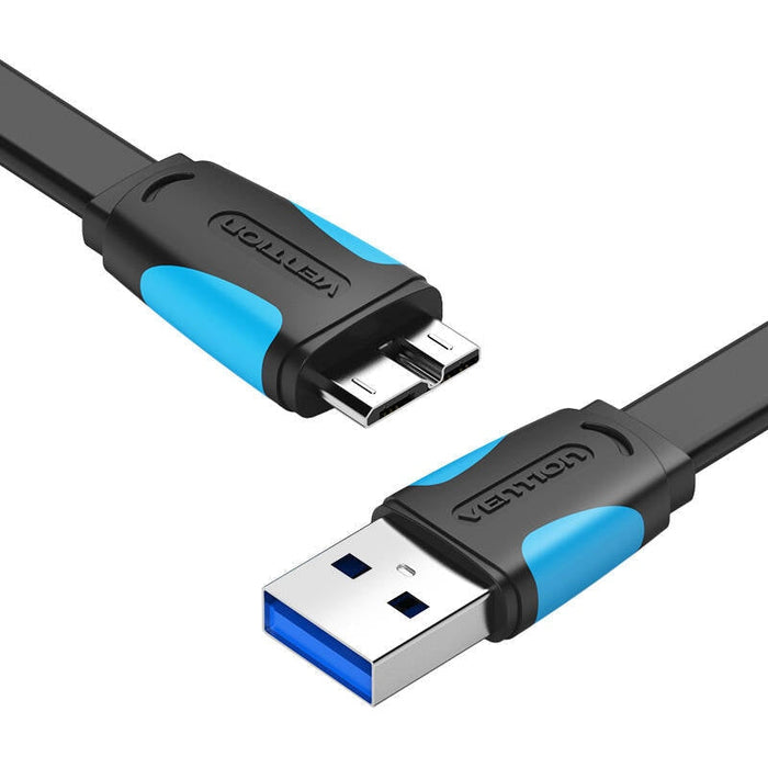 Кабел Vention VAS-A12-B100 USB-A 3.0 към Micro-B 1m черен