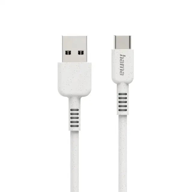 Кабел за зареждане HAMA ’Eco’ USB-A - USB-C 1 м бял