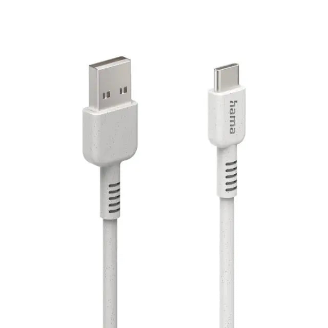 Кабел за зареждане HAMA ’Eco’ USB-A - USB-C 1 м бял