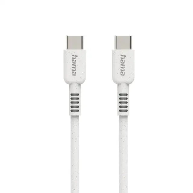 Кабел за зареждане HAMA ’Eco’ USB-C - USB-C 1 м бял